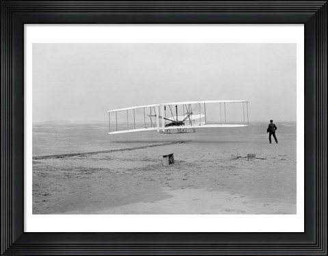 Framed First Successful Flight of the Wright Flyer Print