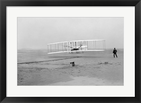 Framed First Successful Flight of the Wright Flyer Print