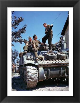 Framed Crew of a Sherman Tank Print