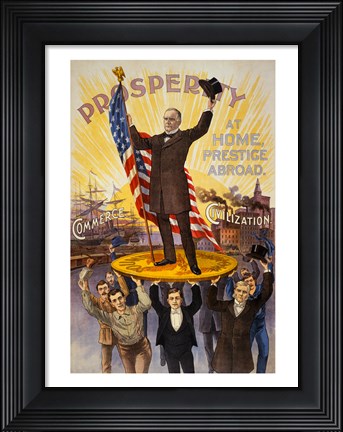 Framed William McKinley Campaign Poster Print