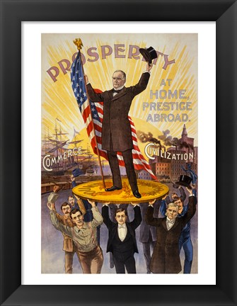 Framed William McKinley Campaign Poster Print