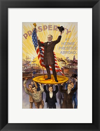 Framed William McKinley Campaign Poster Print