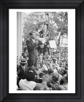 Framed Robert F. Kennedy Core Rally Speech Print