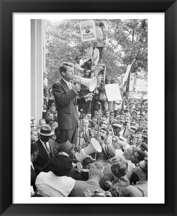 Framed Robert F. Kennedy Core Rally Speech Print