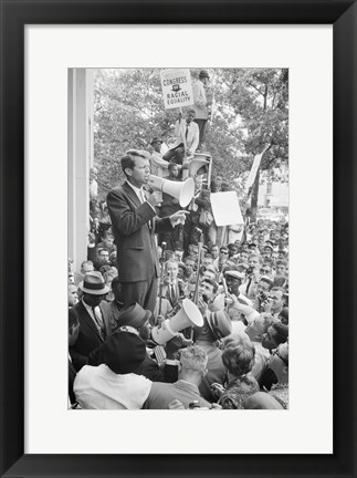 Framed Robert F. Kennedy Core Rally Speech Print