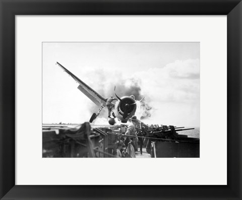 Framed Enterprise Burning Hellcat Print