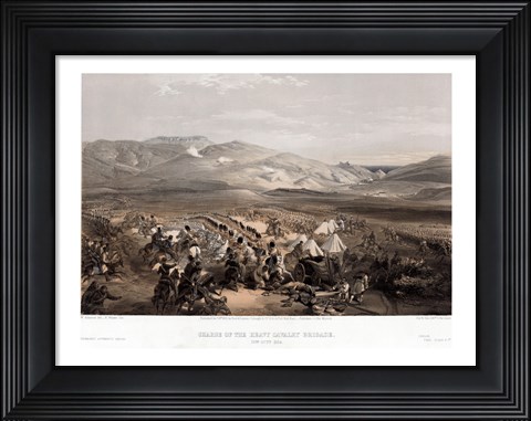 Framed Cavalry at the Battle of Balaklava Print