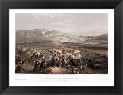 Framed Cavalry at the Battle of Balaklava Print