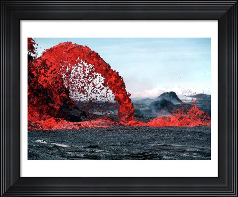 Framed Arching fountain of a Pahoehoe Print