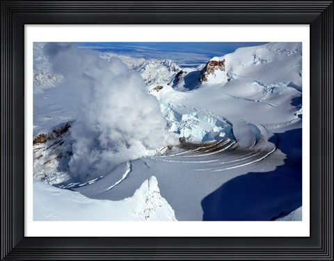 Framed Fumarole on Mount Redoubt, Alaska, USA Print