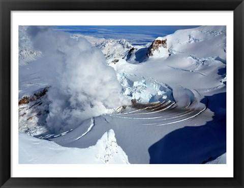 Framed Fumarole on Mount Redoubt, Alaska, USA Print