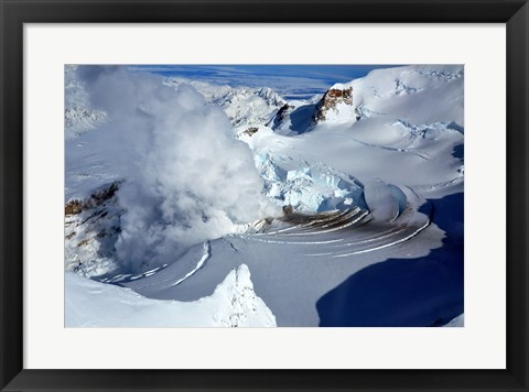 Framed Fumarole on Mount Redoubt, Alaska, USA Print