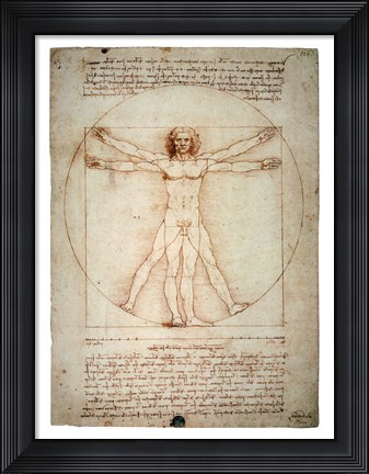 Framed Vitruvian Man Print