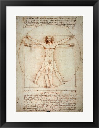 Framed Vitruvian Man Print