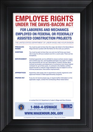 Framed Employee Rights Under the Davis-Bacon Act Print