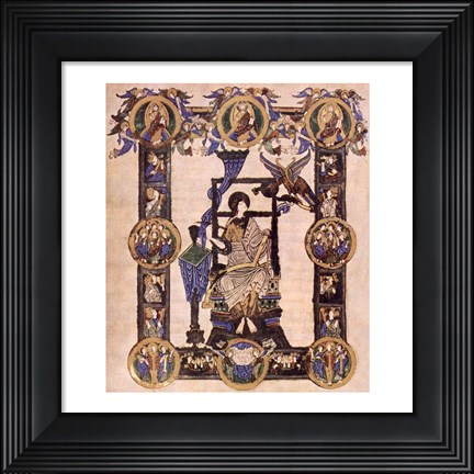 Framed Undertow. Gospel of Grimbald scene: St. John Print