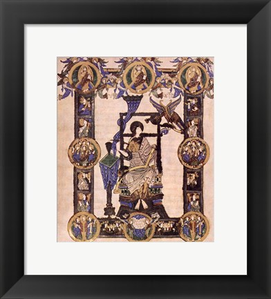 Framed Undertow. Gospel of Grimbald scene: St. John Print