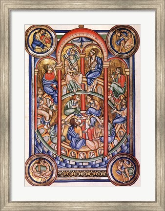 Framed Miracle of Pentecost, Berthold Missal Print