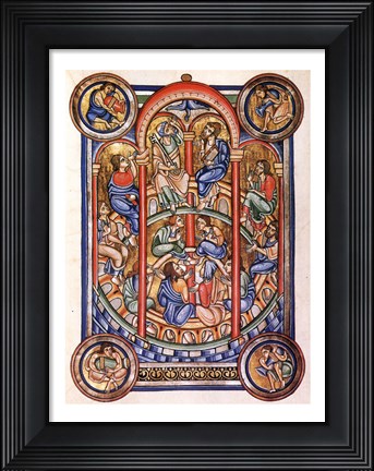 Framed Miracle of Pentecost, Berthold Missal Print