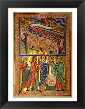 Framed Angel Warning the Sleeping Three Magi Not to Return to Herod Print