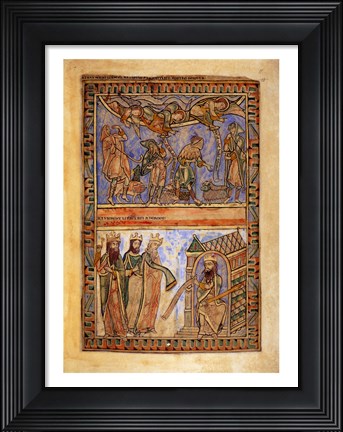 Framed Annunciation to the Shepherds and the Magi before Herod Print