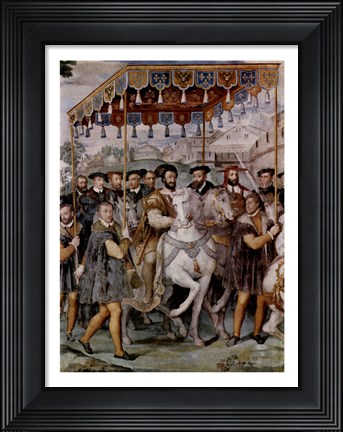 Framed Solemn Entrance of Emperor Charles V, Francis I of France Print