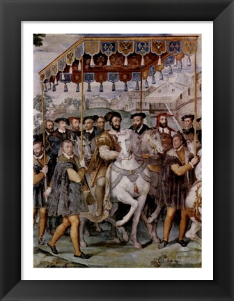 Framed Solemn Entrance of Emperor Charles V, Francis I of France Print