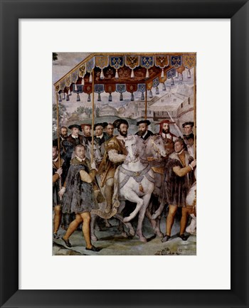 Framed Solemn Entrance of Emperor Charles V, Francis I of France Print