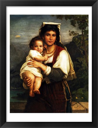 Framed Young Roman Woman with Child Print