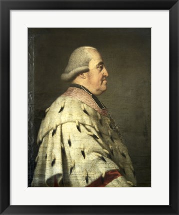 Framed Portrait of Prince Clemens Wenceslaus of Saxony Print