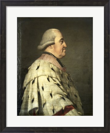 Framed Portrait of Prince Clemens Wenceslaus of Saxony Print