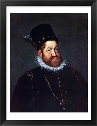 Framed Portrait of Emperor Rudolf II Print