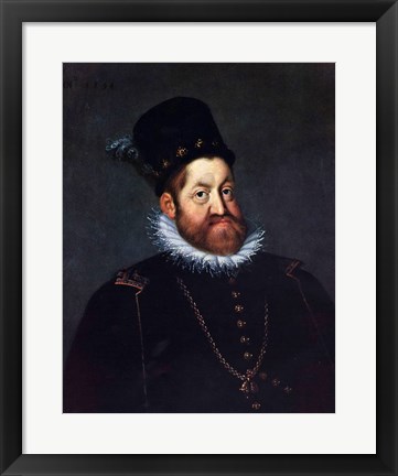 Framed Portrait of Emperor Rudolf II Print