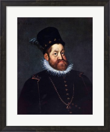 Framed Portrait of Emperor Rudolf II Print