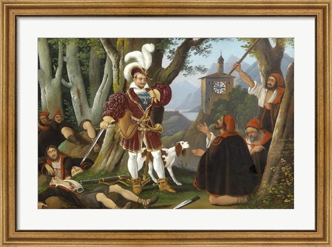 Framed Emperor Maximilian I, with the Robbers Print