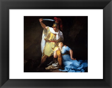 Framed Rhadamistus Killing Zenobia Print