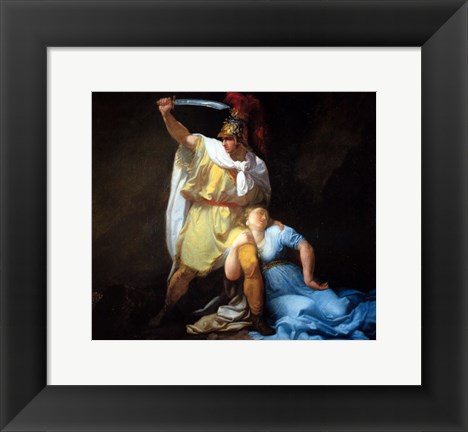 Framed Rhadamistus Killing Zenobia Print