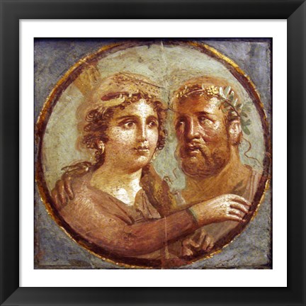 Framed Heracles and Omphale Print