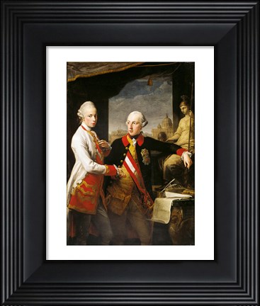 Framed Portrait of Emperor Joseph II and his younger brother Grand Duke Leopold of Tuscany Print
