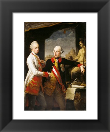 Framed Portrait of Emperor Joseph II and his younger brother Grand Duke Leopold of Tuscany Print