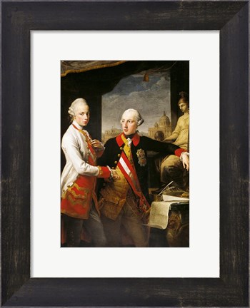 Framed Portrait of Emperor Joseph II and his younger brother Grand Duke Leopold of Tuscany Print