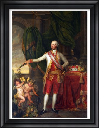 Framed Portrait of the Emperor Joseph II Print