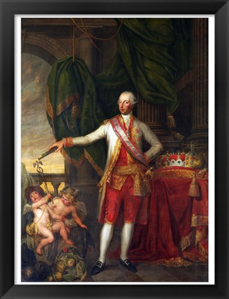 Framed Portrait of the Emperor Joseph II Print