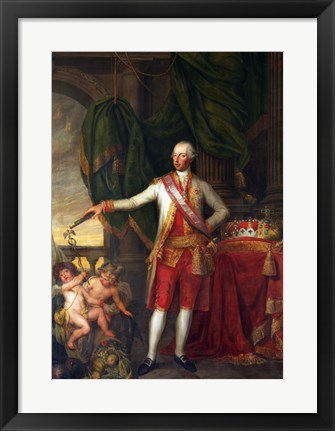Framed Portrait of the Emperor Joseph II Print