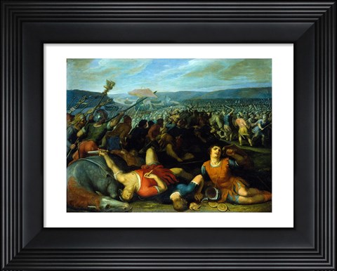 Framed Batavians Defeating Romans on the Rhine Print