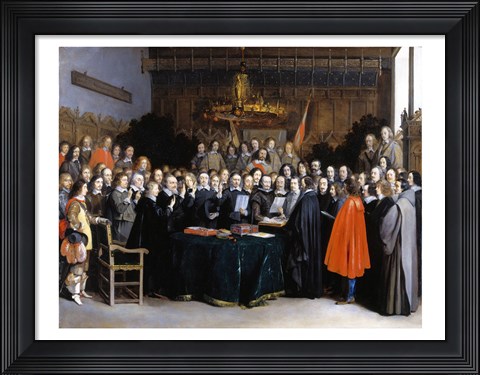 Framed Ratification of the Treaty of Munster Print