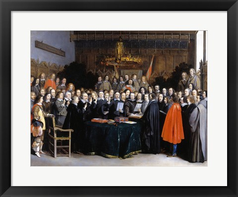 Framed Ratification of the Treaty of Munster Print