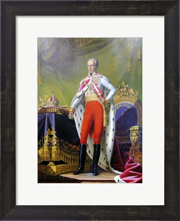 Framed Emperor Franz, a Portrait of King of Hungary Print