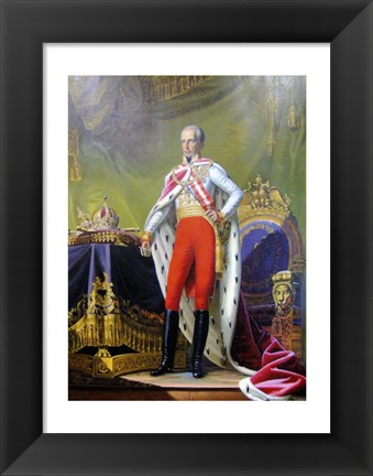 Framed Emperor Franz, a Portrait of King of Hungary Print