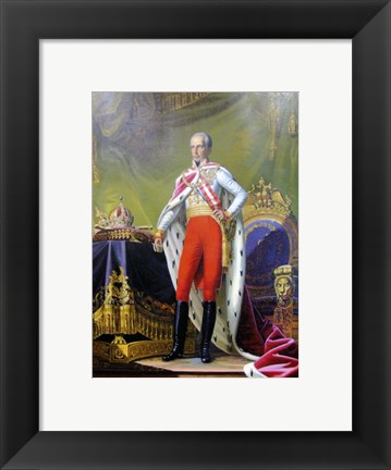 Framed Emperor Franz, a Portrait of King of Hungary Print